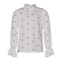 KIEstone winter blouse meisjes - wit - Fieke KIEstone winter blouse meisjes - wit - Fieke