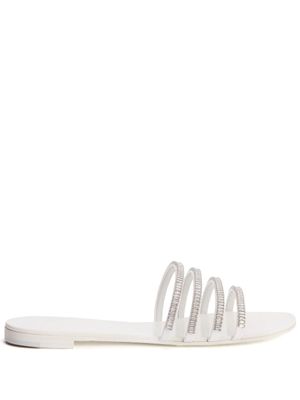 Giuseppe Zanotti sandales Iride à ornements en cristal - Blanc