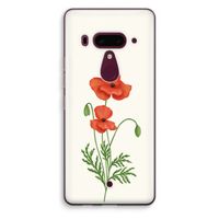 Red poppy: HTC U12+ Transparant Hoesje