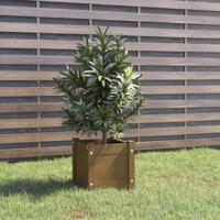 VidaXL Plantenbak 31x31x31 cm massief grenenhout honingbruin