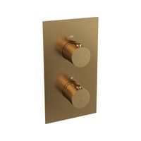Brauer Gold Edition inbouw douchethermostaat 3-weg geborsteld messing PVD - thumbnail