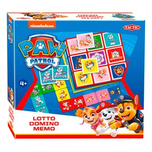 Tactic PAW Patrol 3-in-1 : Memo, Lotto, Domino Kaartspel Matchen