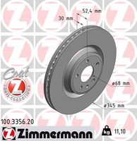 Remschijf COAT Z ZIMMERMANN, Remschijftype: Binnen geventileerd, u.a. für Audi, Porsche - thumbnail