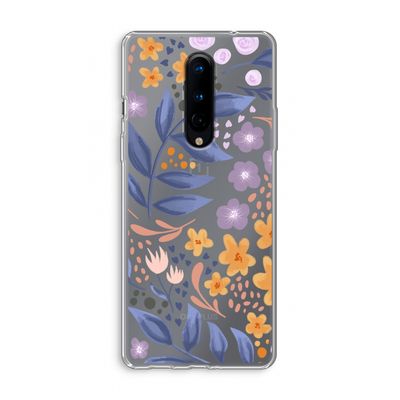 Flowers with blue leaves: OnePlus 8 Transparant Hoesje