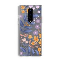 Flowers with blue leaves: OnePlus 8 Transparant Hoesje