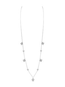 Yoko London collier Petal en or blanc 18ct serti de diamants et de perles - Argent