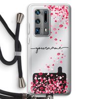 Hartjes en kusjes: Huawei P40 Pro Plus Transparant Hoesje met koord