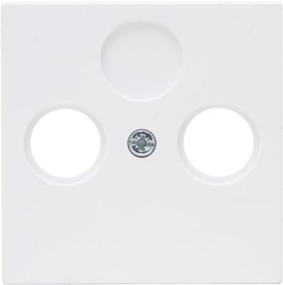 Kopp HK07 PURE mat wit afdekplaat voor coax - 4624040