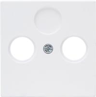 Kopp HK07 PURE mat wit afdekplaat voor coax - 4624040