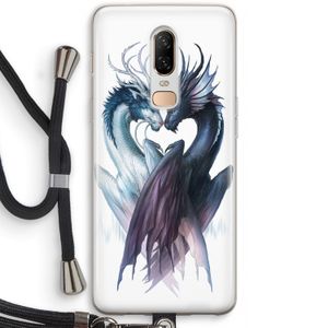 Yin Yang Dragons: OnePlus 6 Transparant Hoesje met koord
