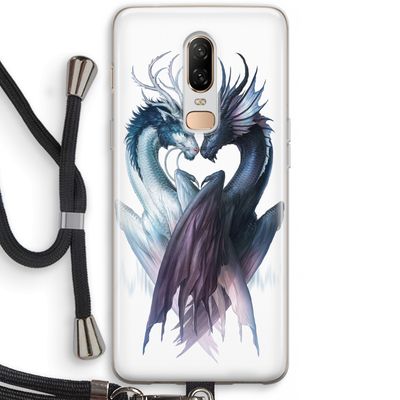 Yin Yang Dragons: OnePlus 6 Transparant Hoesje met koord