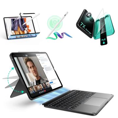 iPad Air 11″ (M2) 2024 Bundle: Shift Tastaturhülle, Geo Digitalstift & Displayschutz - DE Layout - Dark Gray