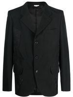 Comme des Garçons Homme Plus blazer boutonné à empiècements - Noir - thumbnail