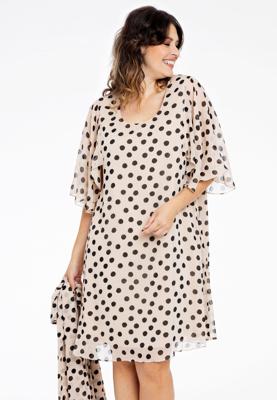 Yoek Jurk POLKA | Beige | Maat 58/60