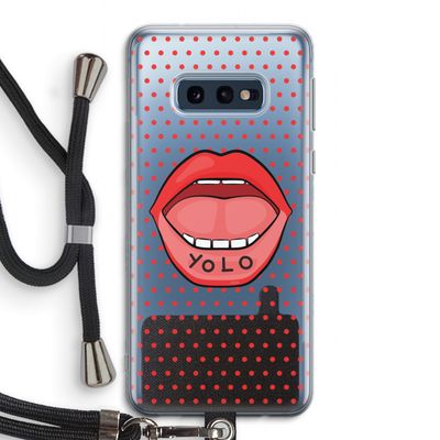 Yolo Denise: Samsung Galaxy S10e Transparant Hoesje met koord