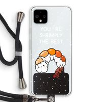 You're Shrimply The Best: Pixel 4 XL Transparant Hoesje met koord