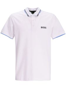 BOSS polo à logo brodé - Rose