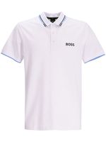 BOSS polo à logo brodé - Rose - thumbnail