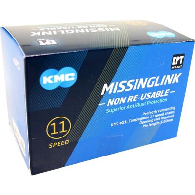 KMC missinglink 11nr ept silver - fietskettingslot 11-speed, 5.65 mm - zilver