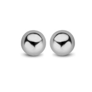 New Bling 9NB-0376 Oorknoppen Halve bol zilver Big zilverkleurig