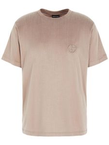 Giorgio Armani t-shirt à logo embossé - Marron