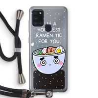 I'm A Hopeless Ramen-Tic For You: Samsung Galaxy A21s Transparant Hoesje met koord