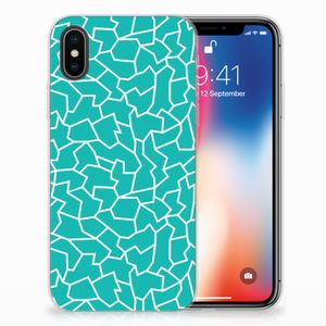 Apple iPhone X | Xs Hoesje maken Cracks Blue