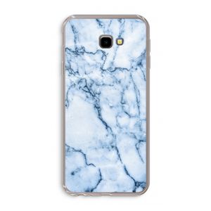 Blauw marmer: Samsung Galaxy J4 Plus Transparant Hoesje
