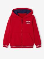 Jongenshoodie met rits rood