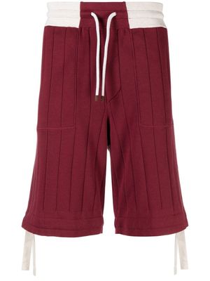 Brunello Cucinelli bermuda en maille - Rouge