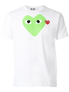 Comme Des Garçons Play t-shirt à imprimé graphique - Blanc