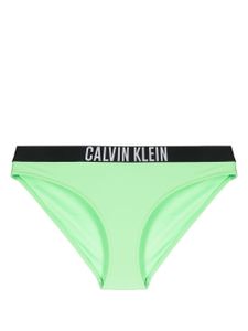 Calvin Klein bas de bikini à bande logo - Vert