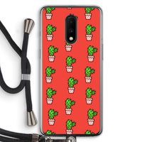 Mini cactus: OnePlus 7 Transparant Hoesje met koord