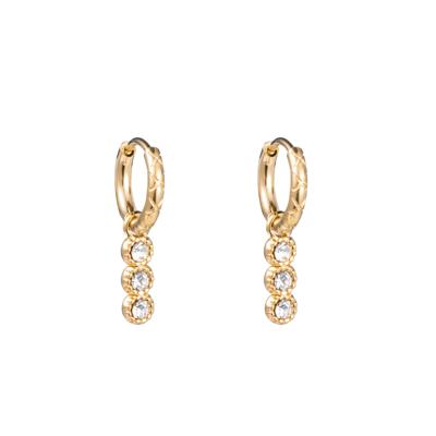Go Dutch Label Oorringen Zirconia Dots Goud