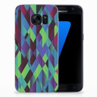Samsung Galaxy S7 | TPU Hoesje | Abstract Green Blue
