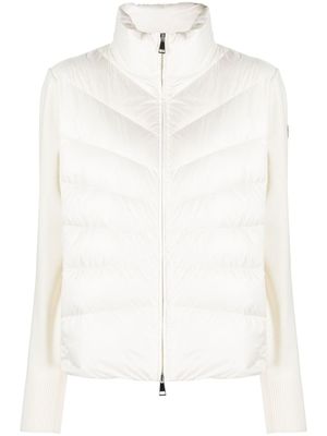 Moncler doudoune à empiècements contrastants - Blanc