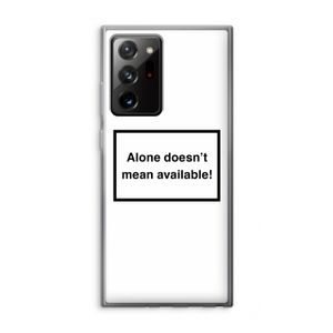 Alone: Samsung Galaxy Note 20 Ultra / Note 20 Ultra 5G Transparant Hoesje