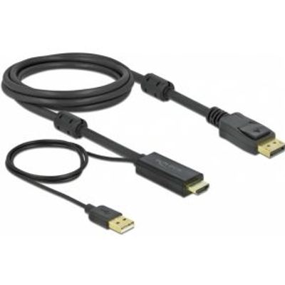 Delock 85964 HDMI naar DisplayPort kabel 4K 30 Hz 2 m
