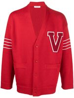 Valentino Garavani cardigan à patch logo - Rouge - thumbnail