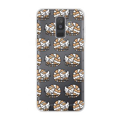 Slapende poes: Samsung Galaxy A6 Plus (2018) Transparant Hoesje