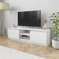 vidaXL Tv-meubel 120x30x35,5 cm spaanplaat hoogglans wit - thumbnail