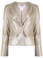 CHANEL Pre-Owned blazer en cuir (2005) - Tons neutres