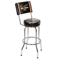 Harley-Davidson Oil Can Bar Kruk met Rugleuning