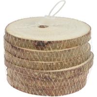 Houten decoratie boomschijven / boomschijfjes - onderzetters - 6x stuks - D11 cm Houten decoratie boomschijven / boomschijfjes - onderzetters - 6x stuks - D11 cm