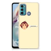 Motorola Moto G60 Telefoonhoesje met Naam Monkey - thumbnail