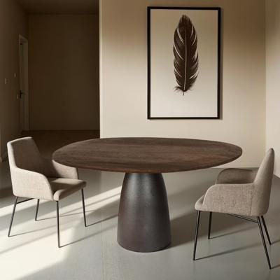 Brix Organische Eettafel 'Marron' Mangohout, 140cm, kleur Espresso