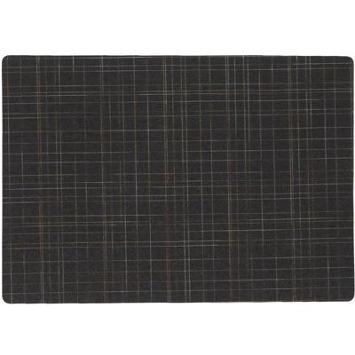 Wicotex Placemats - 1x - zwart - 30 x 43 cm - anti slip laag