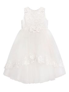 Sarah Louise robe longue en tulle à fleurs - Blanc