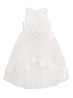 Sarah Louise robe longue en tulle à fleurs - Blanc - thumbnail