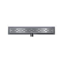 BWS Douchegoot Flens Met Uitneembare Haarfilter 100x7x6.7 cm Gunmetal Aqua Splash